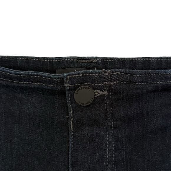 Liverpool Gia Glider Pull-On Straight Leg Jeans Halifax Dark Size 12/31 Petite - Picture 6 of 9